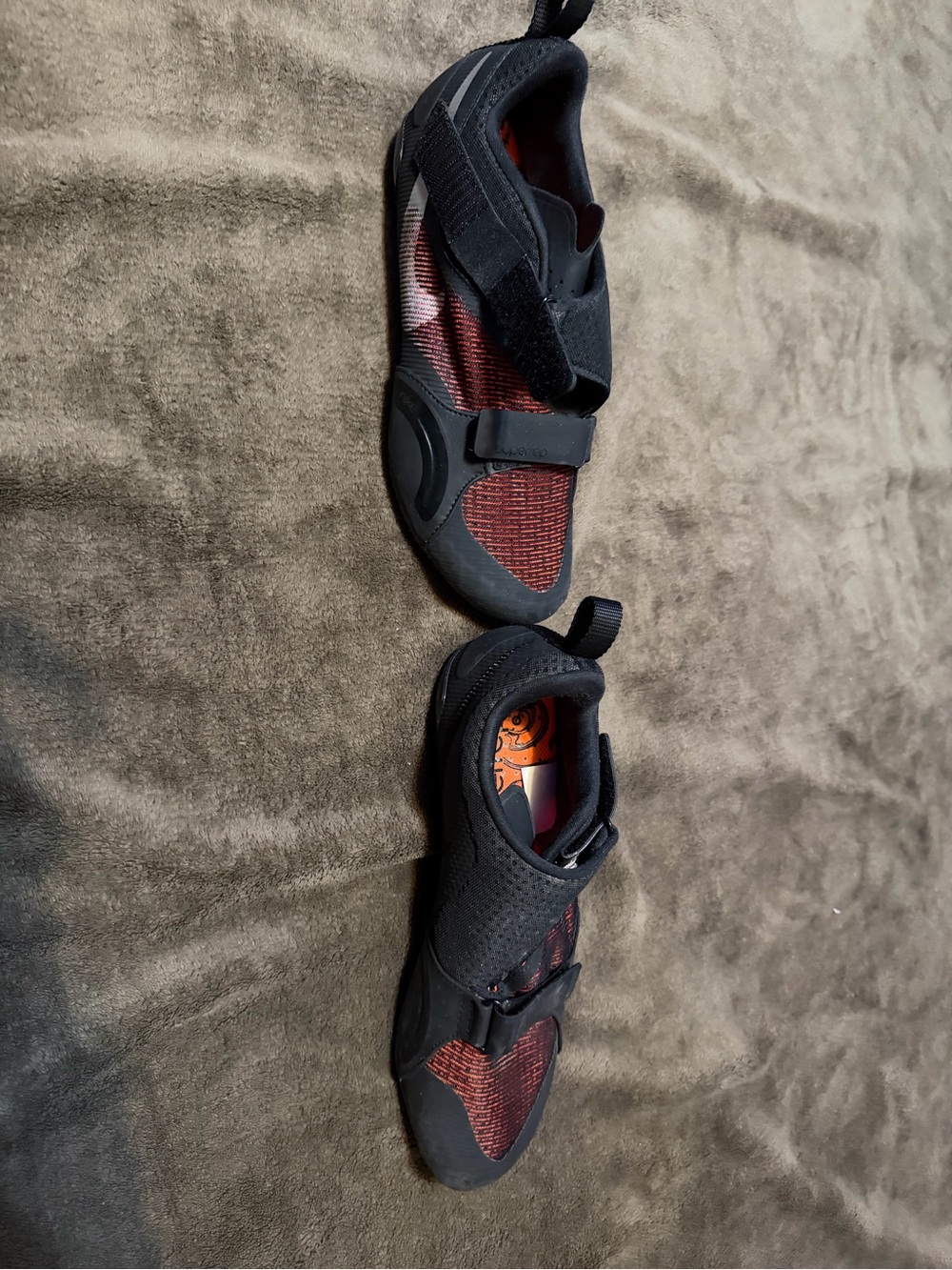 Nike Kids Black and Red Velcro Sport Sneakers